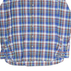 TOMMY HILFIGER Mens Blue Check Shirt M Classic Fit Cotton Button Collar