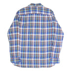 TOMMY HILFIGER Mens Blue Check Shirt M Classic Fit Cotton Button Collar