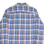 TOMMY HILFIGER Mens Blue Check Shirt M Classic Fit Cotton Button Collar
