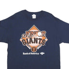 GILDAN Mens Navy Blue Junior Giants Graphic T-Shirt L Short Sleeve Crew Neck