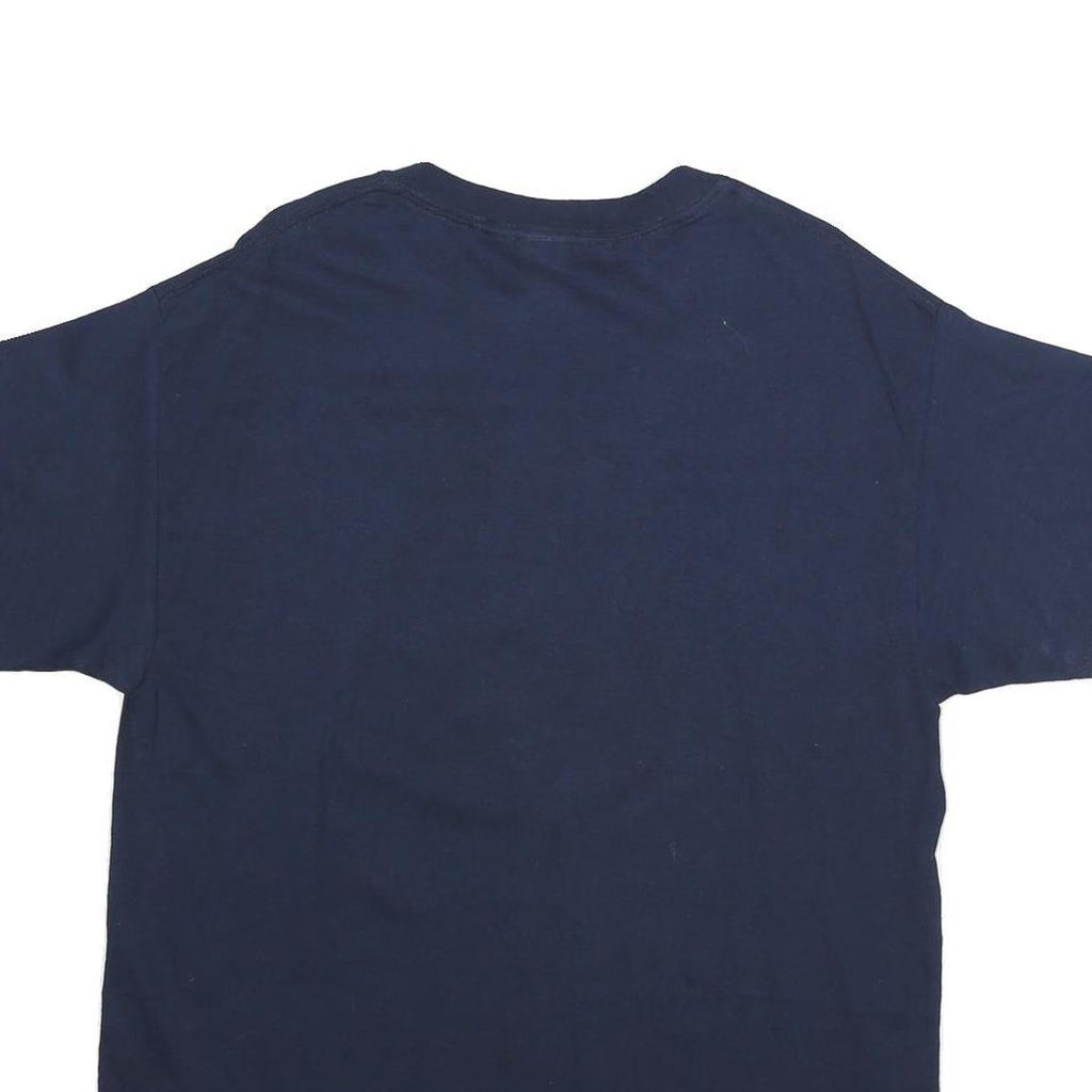 GILDAN Mens Navy Blue Junior Giants Graphic T-Shirt L Short Sleeve Crew Neck