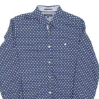 TED BAKER Mens Shirt Blue Spotted Long Sleeve XS
