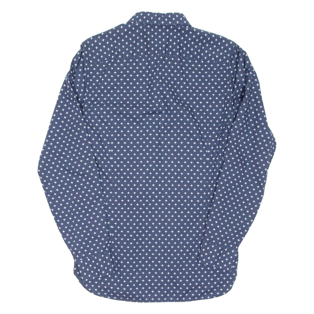 TED BAKER Mens Shirt Blue Spotted Long Sleeve XS