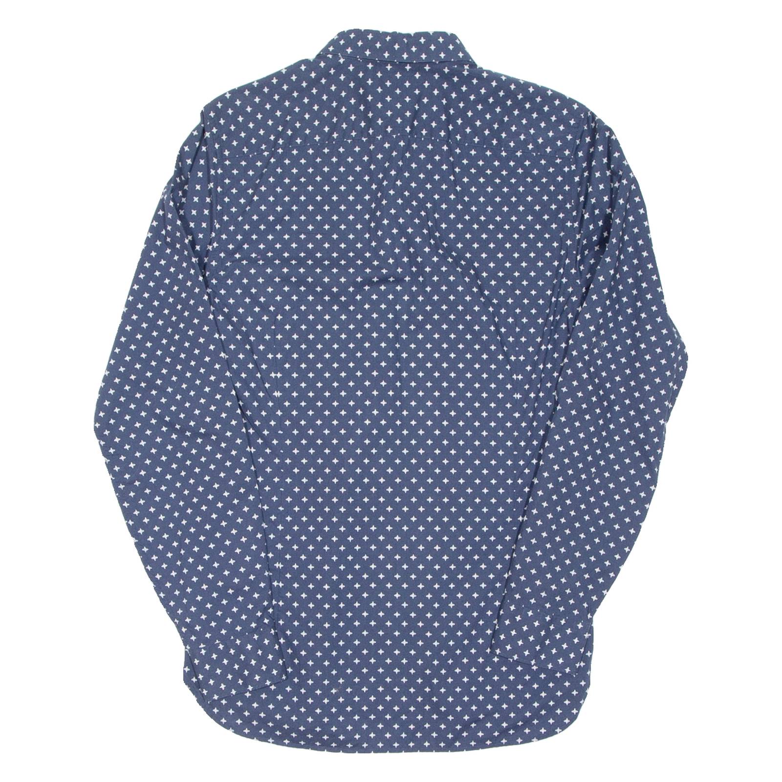 TED BAKER Mens Shirt Blue Spotted Long Sleeve XS