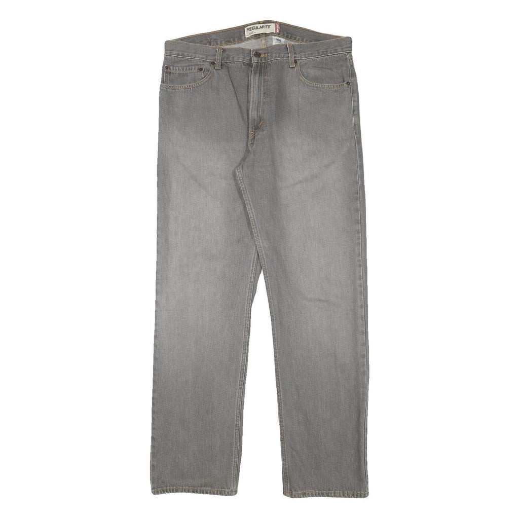 LEVI'S 505 Mens Jeans Grey Regular Straight Denim Medium W36 L32 Classic Fit