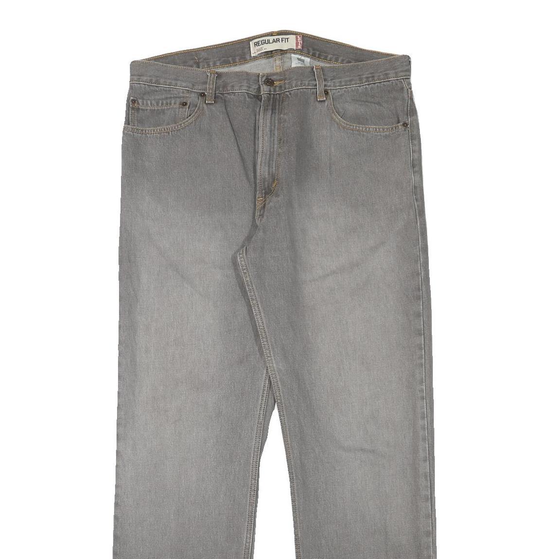 LEVI'S 505 Mens Jeans Grey Regular Straight Denim Medium W36 L32 Classic Fit