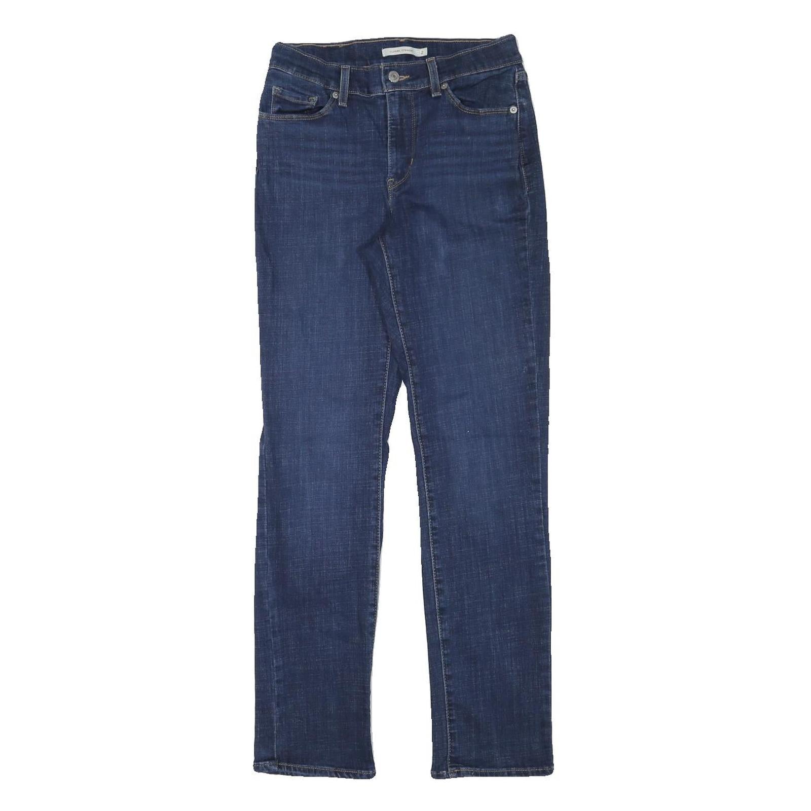 LEVI'S Womens Regular Blue Denim Classic Fit Zip Jeans W26 L28 Stylish Comfort