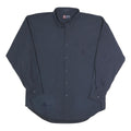 CHAPS Mens Blue Plain Shirt XL Button Down Collar Long Sleeve Casual