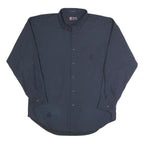 CHAPS Mens Blue Plain Shirt XL Button Down Collar Long Sleeve Casual