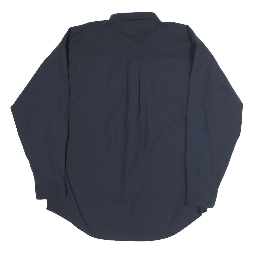 CHAPS Mens Blue Plain Shirt XL Button Down Collar Long Sleeve Casual