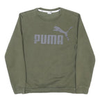 PUMA Boys Green Crew Neck 13-14Y Sweatshirt Logo Print Polycotton