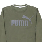 PUMA Boys Green Crew Neck 13-14Y Sweatshirt Logo Print Polycotton