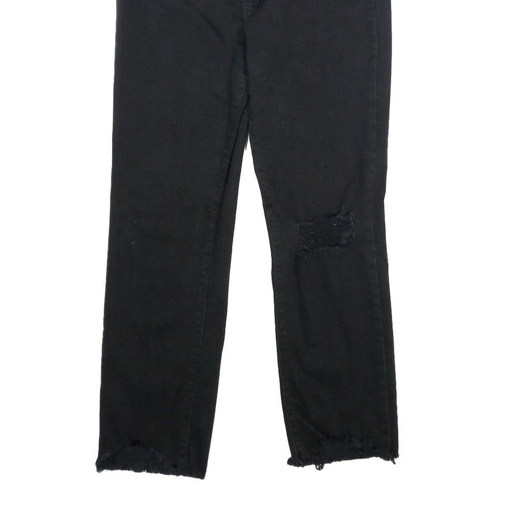 LEVI'S 724 High Rise Straight Womens Black Regular Denim Rinse W28 L26