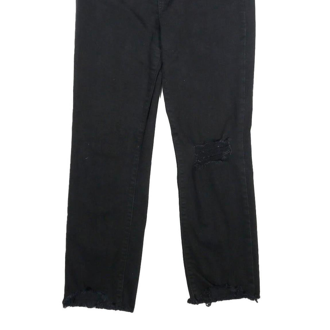 LEVI'S 724 High Rise Straight Womens Black Regular Denim Rinse W28 L26