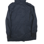 LEVI'S Womens Navy Blue Sherpa Lined Zip Jacket M Polyester Blend Hooded Casual