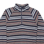 COTTON TRADERS Womens Navy & Grey Striped Pullover Patterned Crew Neck Basic