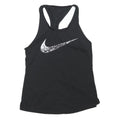 NIKE Womens Black Racerback Vest XS Sports Logo Activewear Sleeveless