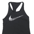 NIKE Womens Black Racerback Vest XS Sports Logo Activewear Sleeveless