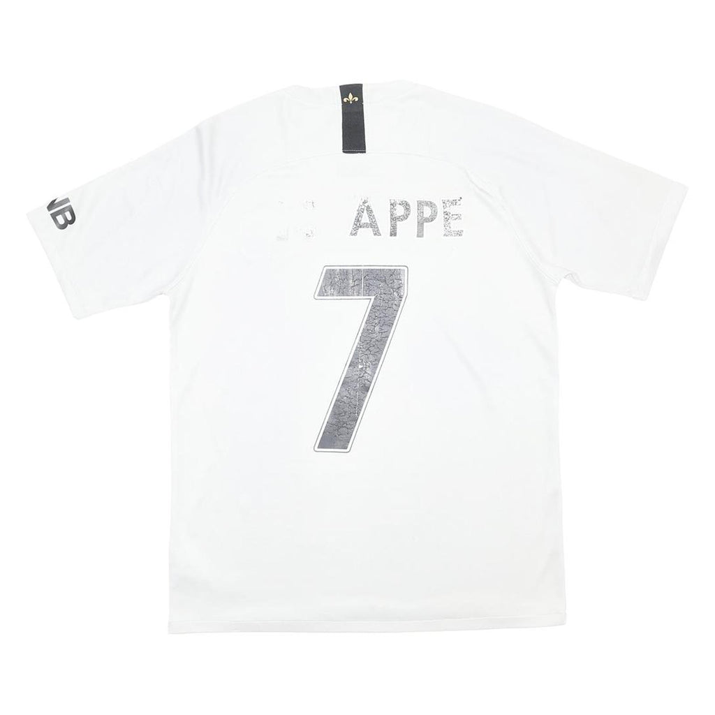 NIKE Mens White 2018-19 Paris Saint-Germain Away Shirt M Short Sleeve V-Neck