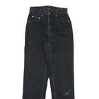 TEDDYS Womens Regular Fit Black Denim Jeans W24 L30 Zip Closure Casual