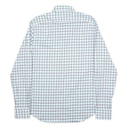 TOMMY HILFIGER Mens Blue Black Check Shirt L Classic Cotton Blend Long Sleeve