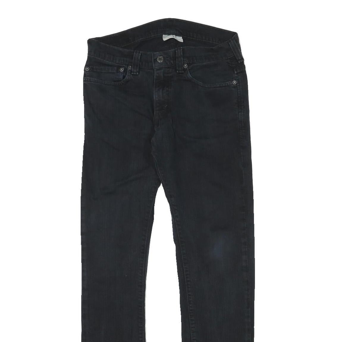 LEVI'S 511 Mens Slim Black Denim Jeans Cotton Blend W30 L32 Stylish Zip Fly