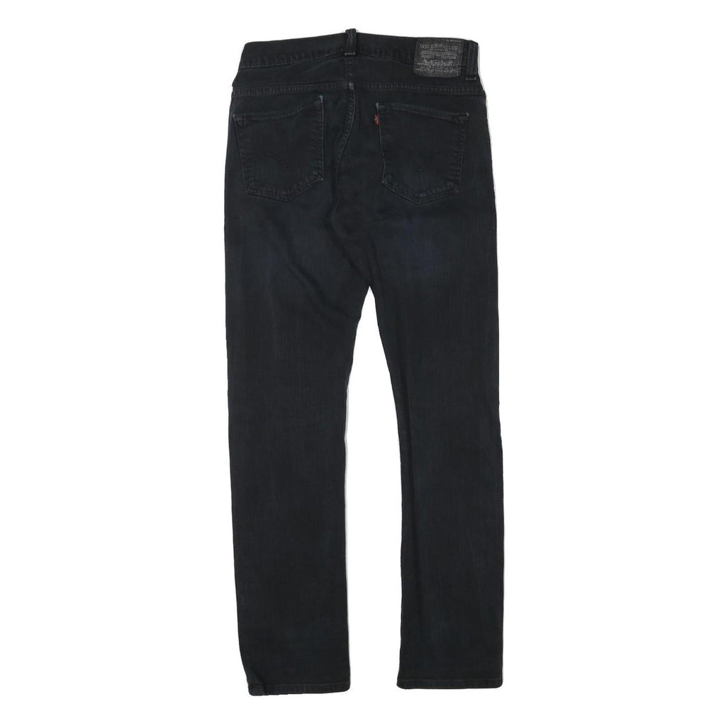 LEVI'S 511 Mens Slim Black Denim Jeans Cotton Blend W30 L32 Stylish Zip Fly