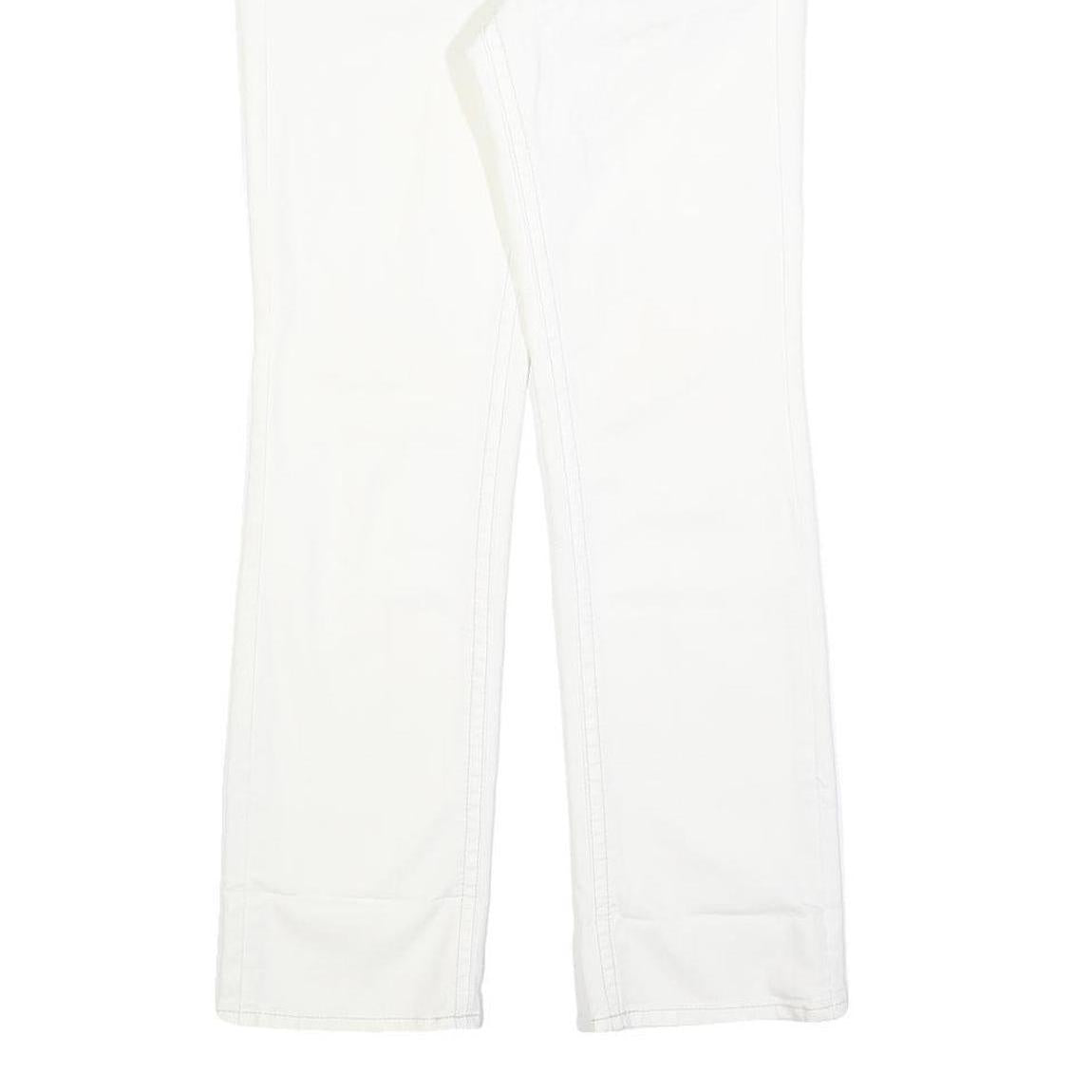 GUESS Womens Slim White Denim Jeans Cotton Blend Zip W27 L27 Stylish Fit