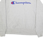 CHAMPION REVERSE WEAVE Mens Grey Cotton Blend Crew Neck L Sweatshirt Logo