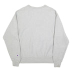 CHAMPION REVERSE WEAVE Mens Grey Cotton Blend Crew Neck L Sweatshirt Logo