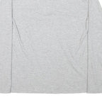 CALVIN KLEIN Womens Grey Henley T-Shirt XL Long Sleeve Round Neck Cotton Blend