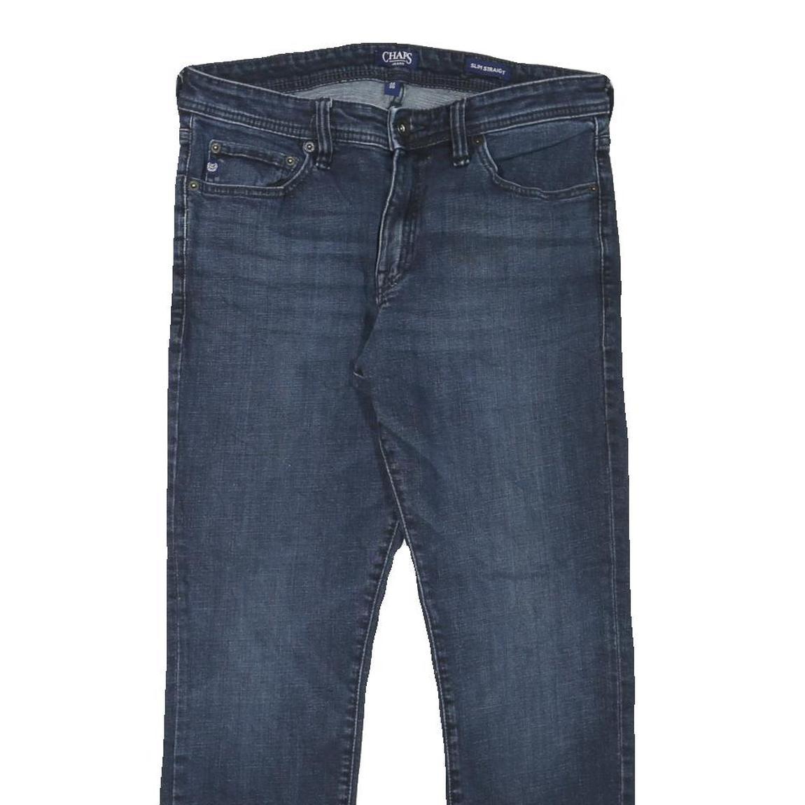 CHAPS Mens Regular Blue Denim Jeans W32 L28 Zip Pocket Classic Style