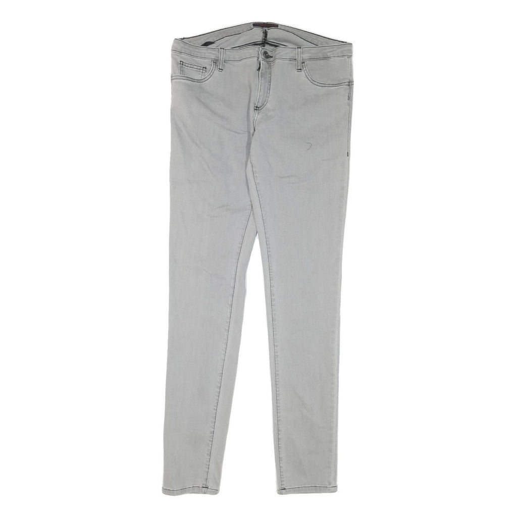 TRUSSARDI Womens Jeans Light Blue Regular Skinny Denim W34 L33 Zip Stylish