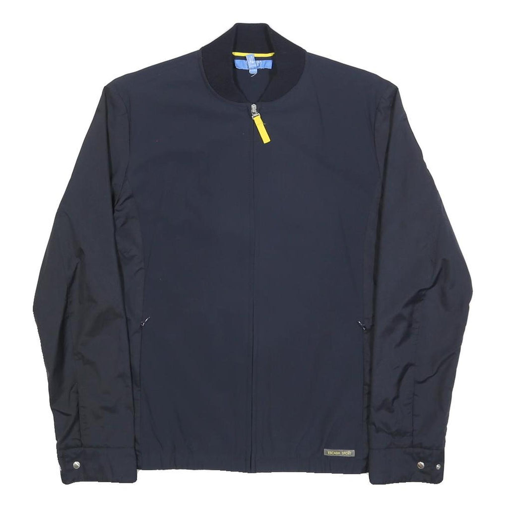 ESCADA SPORT Womens Navy Blue Casual Jacket S Polyester Plain Zip Fastening