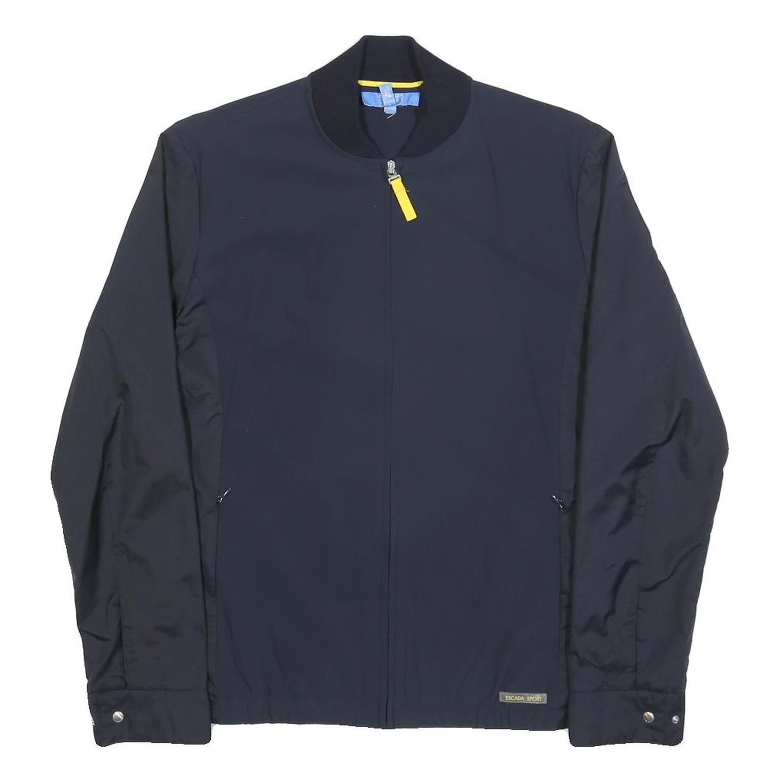 ESCADA SPORT Womens Navy Blue Casual Jacket S Polyester Plain Zip Fastening