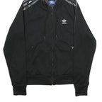 ADIDAS Womens Black Hoodie UK 6 Full Zip Snake Print 3 Stripes
