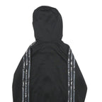 ADIDAS Womens Black Hoodie UK 6 Full Zip Snake Print 3 Stripes