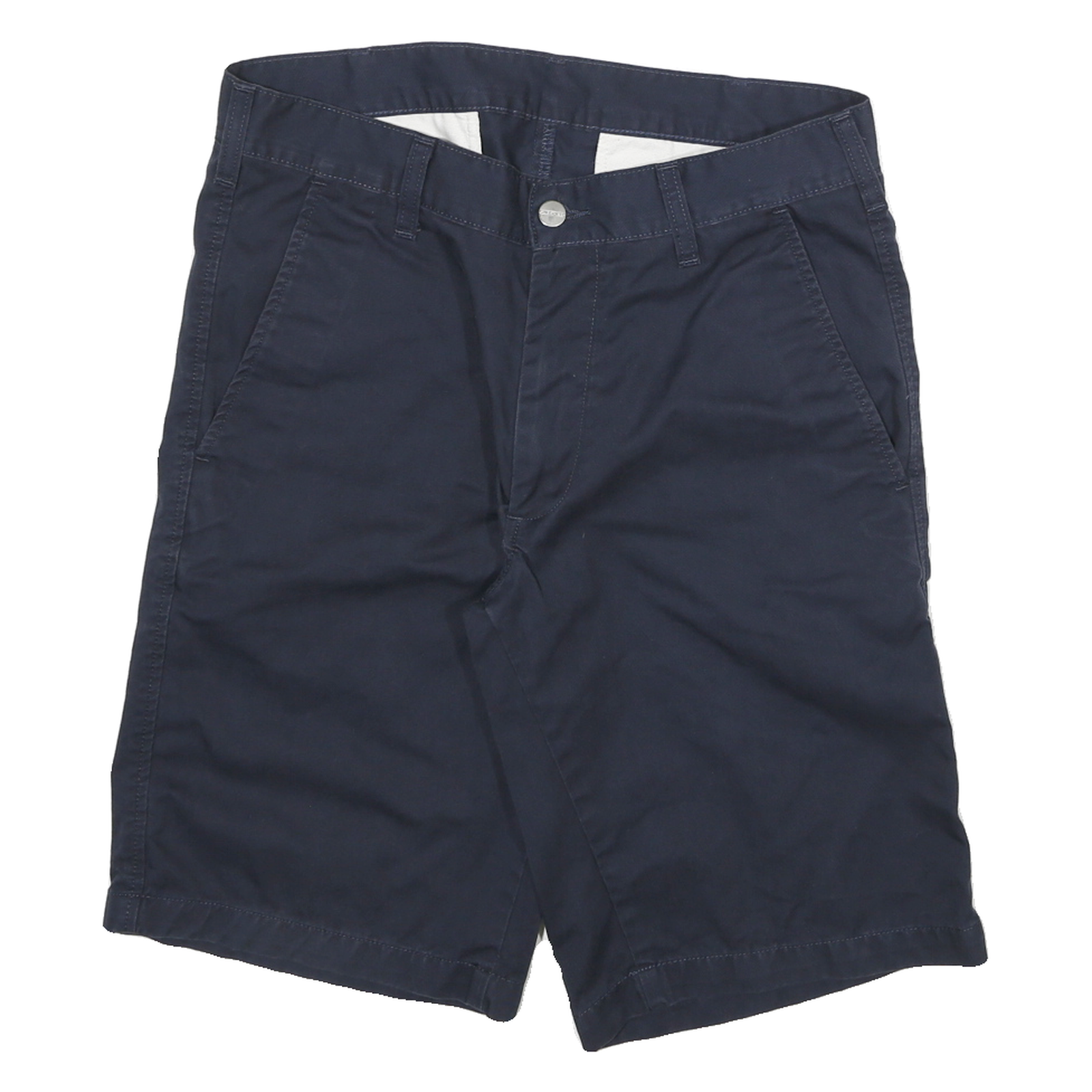 CARHARTT Mens Shorts Navy L W30 Classic Cotton Casual Plain Size