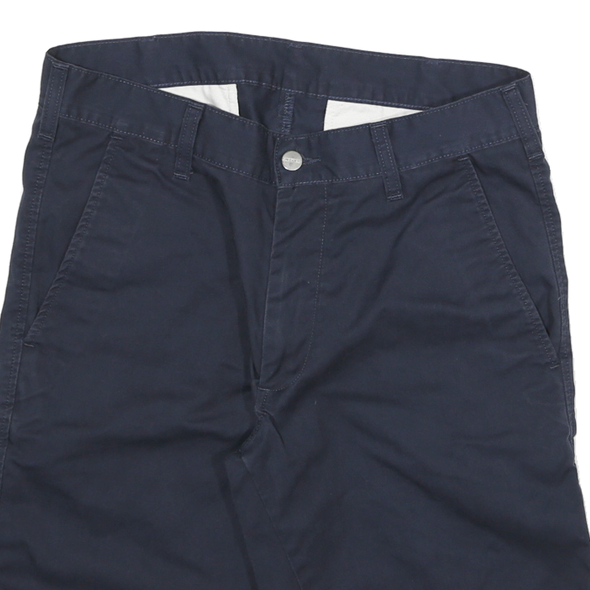 CARHARTT Mens Shorts Navy L W30 Classic Cotton Casual Plain Size