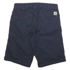 CARHARTT Mens Shorts Navy L W30 Classic Cotton Casual Plain Size