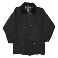OXFORD Mens Black Cotton Blend Jacket S Plain Zip Casual Outdoor