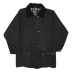 OXFORD Mens Black Cotton Blend Jacket S Plain Zip Casual Outdoor