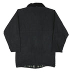 OXFORD Mens Black Cotton Blend Jacket S Plain Zip Casual Outdoor