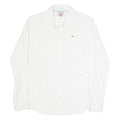 HILFIGER DENIM Slim Fit Mens Plain Shirt White Long Sleeve S
