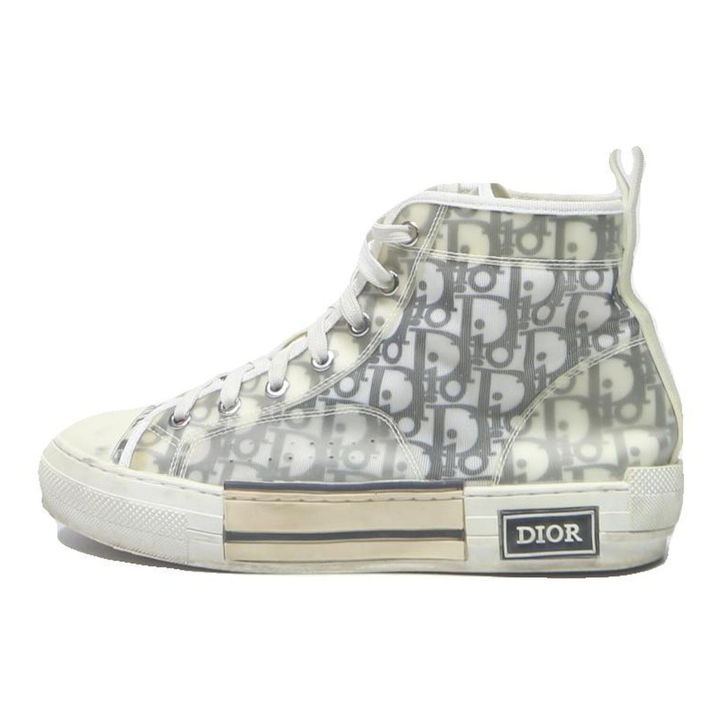 DIOR B23 High Top Trainers Womens White Synthetic UK 5 Designer Logo Fashion