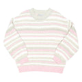 OLIVER BONAS Womens Grey & Pink Patterned Cotton Blend Jumper Crew Neck UK 8