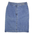 PREMIER INTERNATIONAL Womens Blue Denim Pencil Knee Length Cotton Blend Skirt S