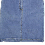 PREMIER INTERNATIONAL Womens Blue Denim Pencil Knee Length Cotton Blend Skirt S