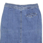 PREMIER INTERNATIONAL Womens Blue Denim Pencil Knee Length Cotton Blend Skirt S