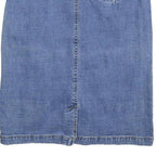 PREMIER INTERNATIONAL Womens Blue Denim Pencil Knee Length Cotton Blend Skirt S